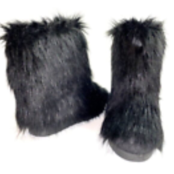 Valpeak Women's Faux Fur Boots Winter Mid-Calf Snow Boots Fuzzy Fluffy Size6.5 - Picture 6 of 11